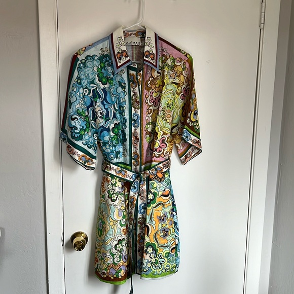 New NWOT Alémais Dreamer Linen Mini Dress - Picture 9 of 13